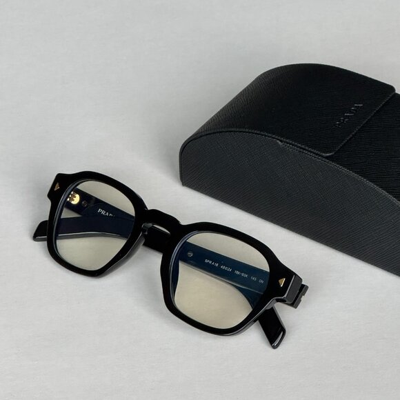 Prada Men Eyeglasses Black Square PRA16S 16K60K NEW AUTHENTIC - Picture 5 of 15